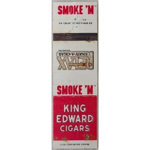Vintage Matchbook King Edward Cigars Smoke 'M  Relax Enjoy